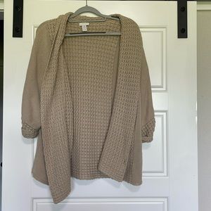 Chicos tan quarter sleeve sweater